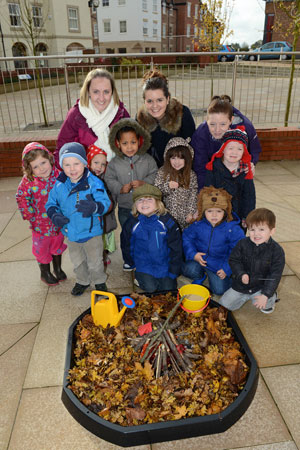 : Staff from ABC Lightmoor tell the children about the dangers of fire