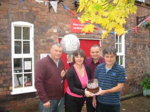 from L-R: Andy Reed of Panshop Upholstery & Antiques; Sabine Townend, Managing Director of Maws Craft Centre (Jackfield) Ltd; Peter Townend, Chairman of Maws Craft Centre (Jackfield) Ltd and Paul Hornby of Coin Creations.