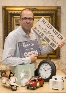 Owner of Victoria James, Michael Haines, celebrates continued success at the bigger, new store in Telford Shopping Centre