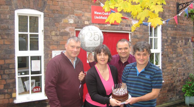 from L-R: Andy Reed of Panshop Upholstery & Antiques; Sabine Townend, Managing Director of Maws Craft Centre (Jackfield) Ltd; Peter Townend, Chairman of Maws Craft Centre (Jackfield) Ltd and Paul Hornby of Coin Creations.