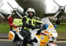 Clive Bower on a specially equipped Blood Bike at RAF Museum Cosford, the venue for the official launch of Shropshire and Staffordshire Blood Bikes on 22 January.