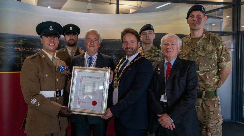 Local regiment receives Freedom of the Borough