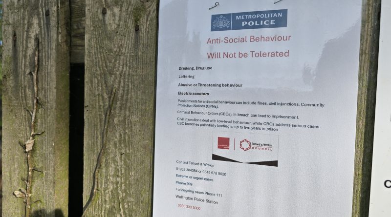 Not is all it seems with this poster that appeared at a Telford Park