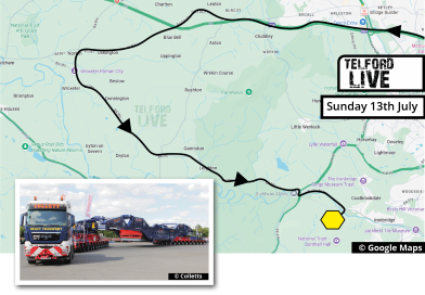 Transformer coming through Telford – update