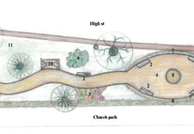 Peace garden plan for Newport