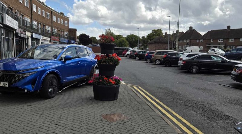 Car crashes into cycle rack at Telford shops